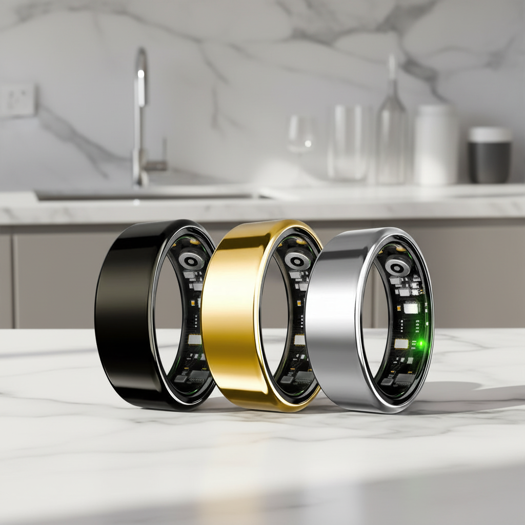 Inteligentny Pierścień Zdrowia– Tętno, SpO₂, Sen | IP68 | Smart Ringg